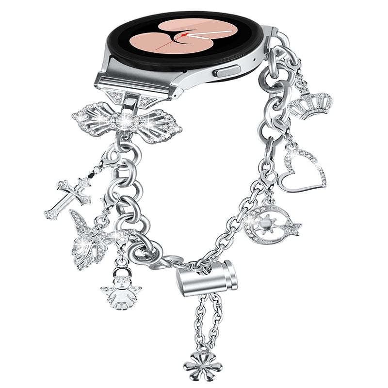 For Samsung Galaxy Watch6 40mm 44mm Watch6 Classic 43mm 47mm Watch 5 40mm 44mm 5 Pro 45mm Watch4 40mm 44mm Multiple Pendants Metal Watch Band Adjustable Wristband Bracelet For Samsung Galaxy Watch6 40mm 44mm Watch6 Classic 43mm 47mm Watch 5 40mm 44mm 5 Pro 45mm Watch4 40mm 44mm Multiple Pendants Metal Watch Band Adjustable Wristband Bracelet